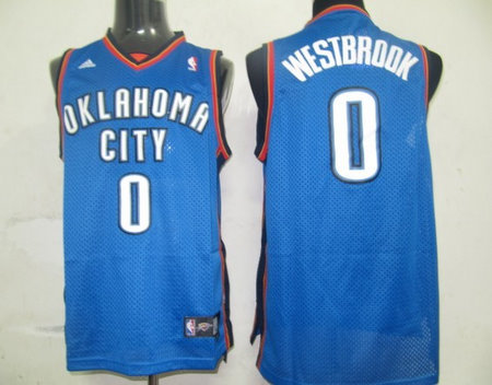 Oklahoma City 0 Westbrook blue Swingmin Jerseys