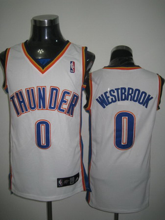 Oklahoma City Thunder 0 THUNDER white jerseys