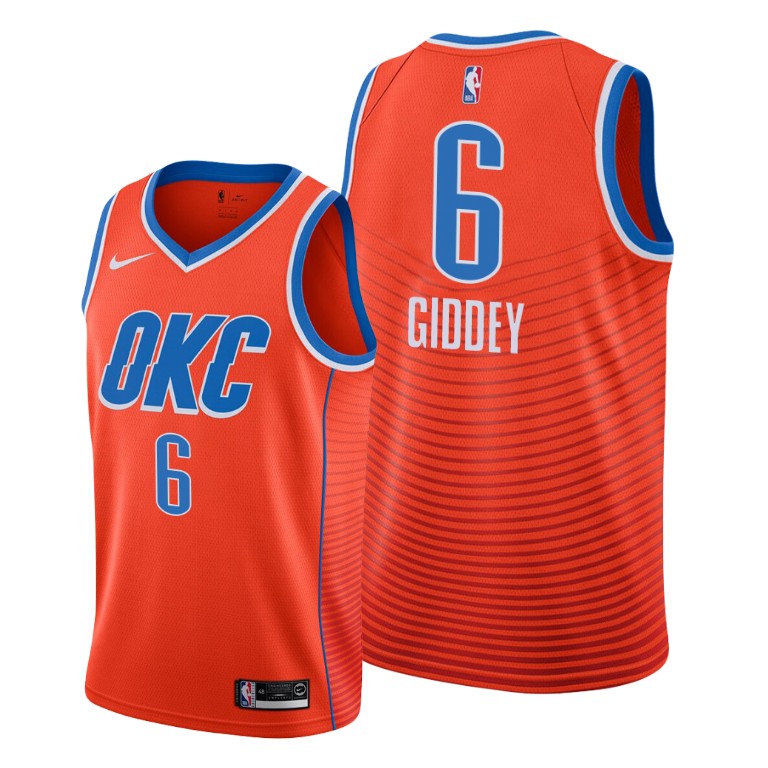 Oklahoma City Thunder #6 Josh Giddey Orange NBA Swingman Statement Edition 2019 2020 Jersey