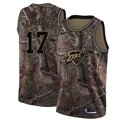 Nike Thunder #17 Dennis Schroder Camo NBA Swingman Realtree Collection Jersey