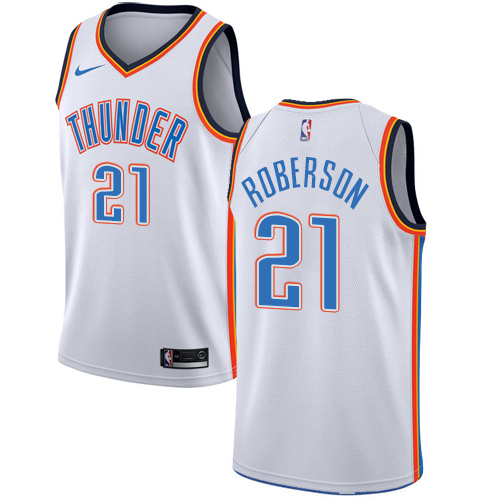 Nike Thunder #21 Andre Roberson White NBA Swingman Association Edition Jersey