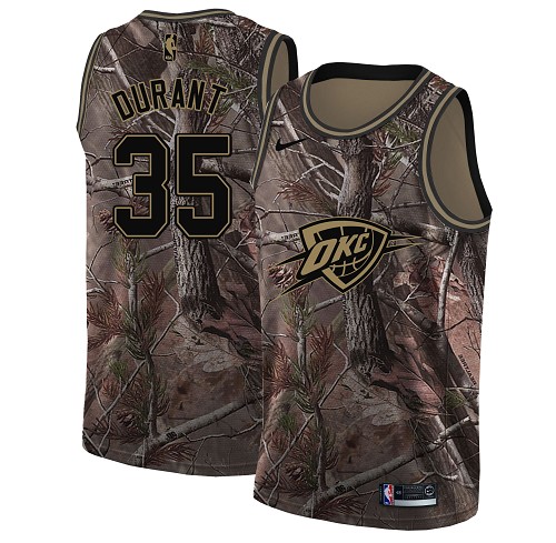 Nike Thunder #35 Kevin Durant Camo NBA Swingman Realtree Collection Jersey