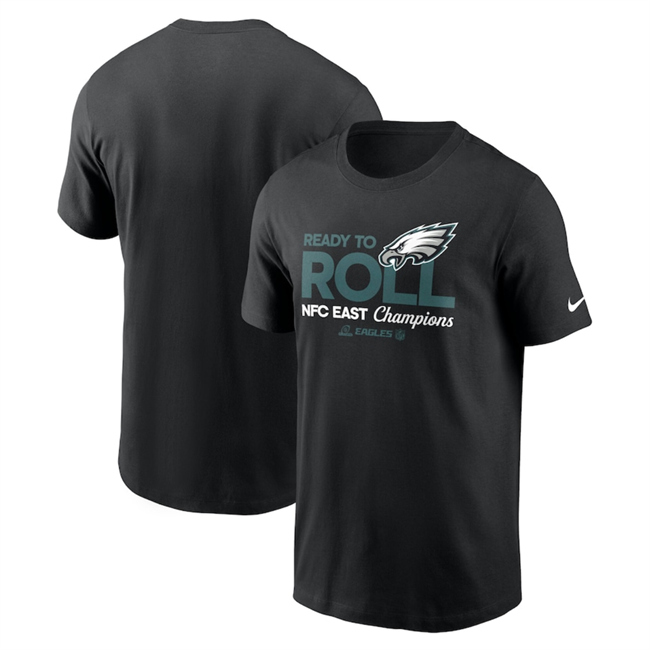 Men's Philadelphia Eagles Black 2024 NFC East Champions Locker Room Trophy Collection T-Shirt