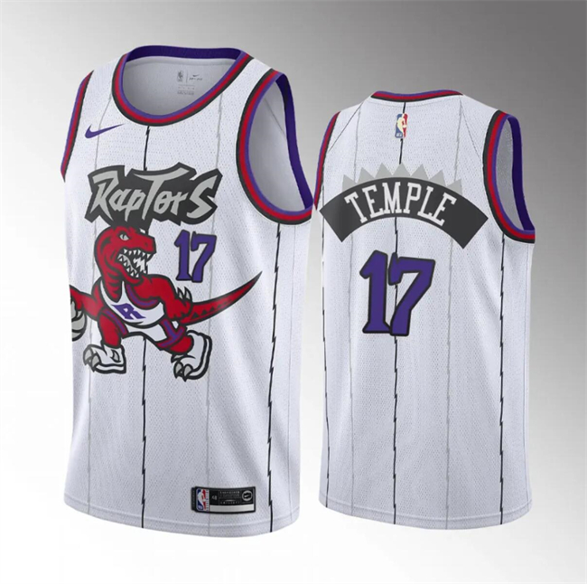 Men's Toronto Raptors #17 Garrett Temple White Classic Edition Stitched Basketball Jersey