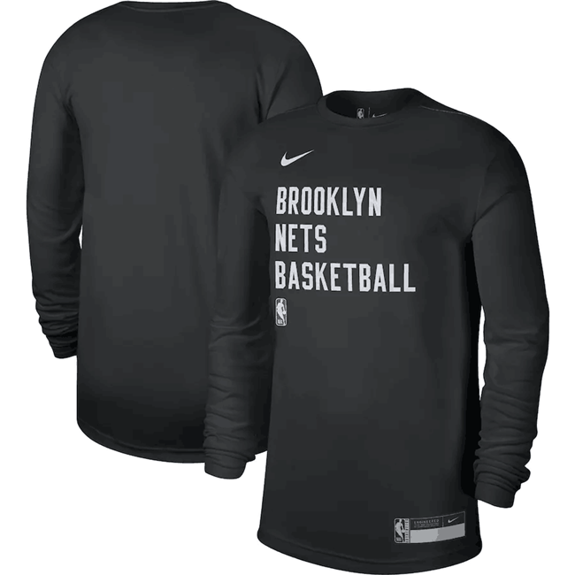 Men's Brooklyn Nets Black 2023 24 Legend On-Court Practice Long Sleeve T-Shirt