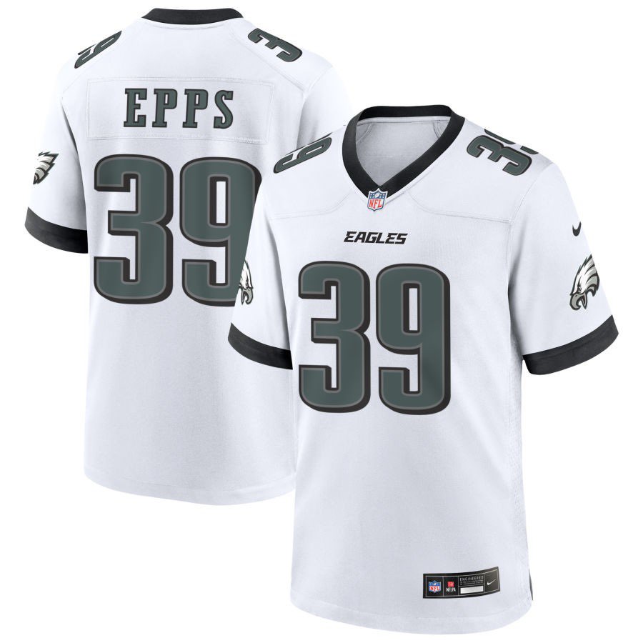 Men's Philadelphia Eagles #39 Marcus Epps White 2025 Vapor Untouchable Limited Stitched Football Jersey Men's Philadelphia Eagles #39 Marcus Epps White 2025 Vapor Untouchable Limited Stitched Football Jersey