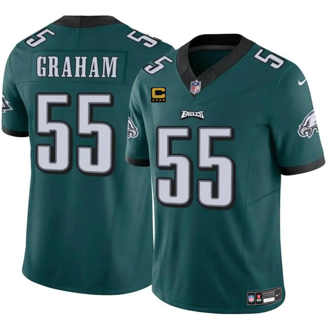 Men's Philadelphia Eagles #55 Brandon Graham Green F.U.S.E With 4-Star C Patch Vapor Untouchable Limited Stitched Football Jersey