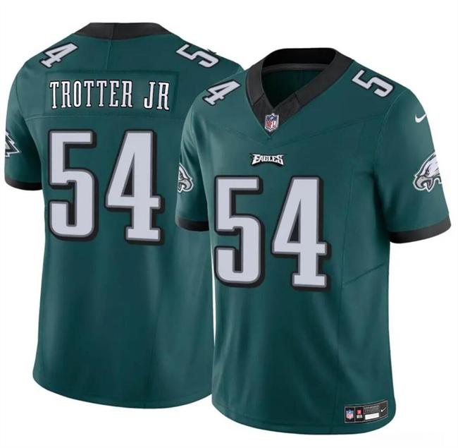 Men's Philadelphia Eagles #54 Jeremiah Trotter Jr Green 2024 Draft F.U.S.E Vapor Untouchable Limited Stitched Football Jersey Men's Philadelphia Eagles #54 Jeremiah Trotter Jr Green 2024 Draft F.U.S.E Vapor Untouchable Limited Stitched Football Jersey