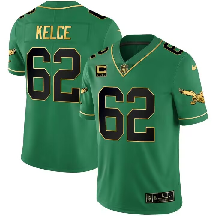 Men's Philadelphia Eagles #62 Jason Kelce Green black Vapor Untouchable Limited Stitched Football Jersey Men's Philadelphia Eagles #62 Jason Kelce Green black Vapor Untouchable Limited Stitched Football Jersey