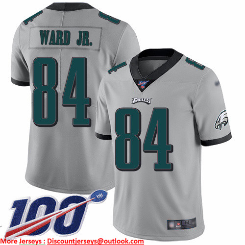 Nike Eagles #84 Greg Ward Jr. Silver Men's Stitched NFL Limited Inverted Legend 100th Season Jersey