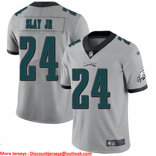 Nike Eagles #24 Darius Slay Jr Silver Men's Stitched NFL Limited Inverted Legend Jersey