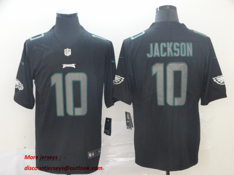 Nike Eagles 10 DeSean Jackson Black Impact Rush Limited Jersey