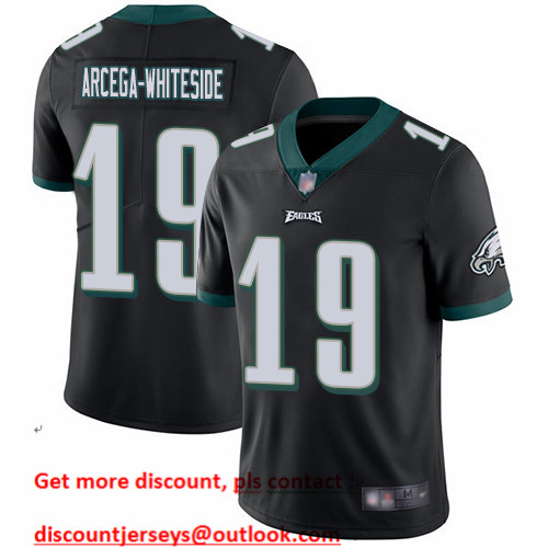 Eagles #19 JJ Arcega-Whiteside Black Alternate Men's Stitched Football Vapor Untouchable Limited Jersey