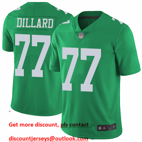 Eagles #77 Andre Dillard Green Men's Stitched Football Limited Rush Jersey