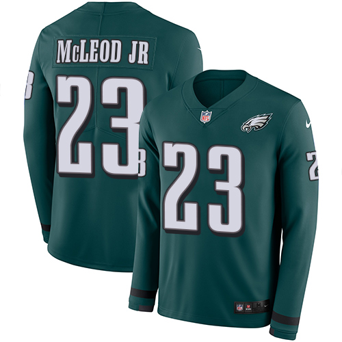 Nike Eagles #23 Rodney McLeod Jr Midnight Green Team Color Men's Stitched NFL Limited Therma Long Sleeve Jersey Nike Eagles #23 Rodney McLeod Jr Midnight Green Team Color Men's Stitched NFL Limited Therma Long Sleeve Jersey