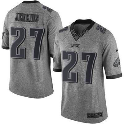 Nike Eagles #27 Malcolm Jenkins Gray Men's Stitched NFL Limited Gridiron Gray Jersey Nike Eagles #27 Malcolm Jenkins Gray Men's Stitched NFL Limited Gridiron Gray Jersey