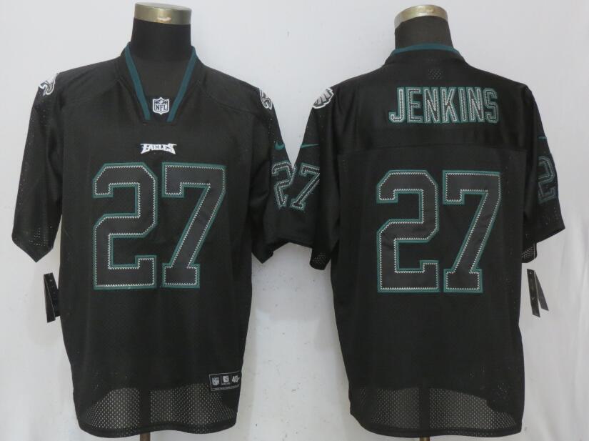 Nike Eagles #27 Malcolm Jenkins Black Lights Out Elite Jersey Nike Eagles #27 Malcolm Jenkins Black Lights Out Elite Jersey