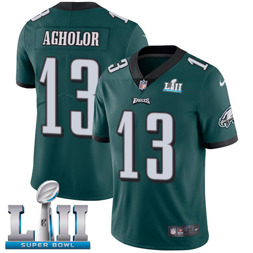 Nike Eagles #13 Nelson Agholor Midnight Green Team Color Super Bowl LII Men's Stitched NFL Vapor Untouchable Limited Jersey Nike Eagles #13 Nelson Agholor Midnight Green Team Color Super Bowl LII Men's Stitched NFL Vapor Untouchable Limited Jersey