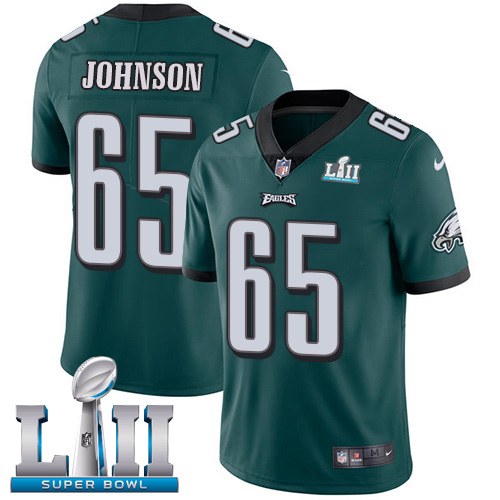 Nike Eagles #65 Lane Johnson Midnight Green Team Color Super Bowl LII Men's Stitched NFL Vapor Untouchable Limited Jersey Nike Eagles #65 Lane Johnson Midnight Green Team Color Super Bowl LII Men's Stitched NFL Vapor Untouchable Limited Jersey