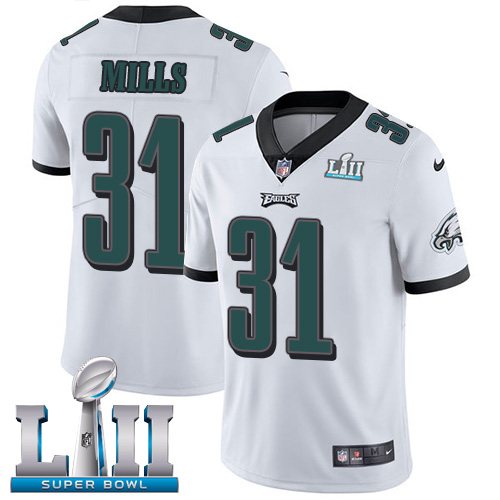 Nike Eagles #31 Jalen Mills White Super Bowl LII Men's Stitched NFL Vapor Untouchable Limited Jersey Nike Eagles #31 Jalen Mills White Super Bowl LII Men's Stitched NFL Vapor Untouchable Limited Jersey