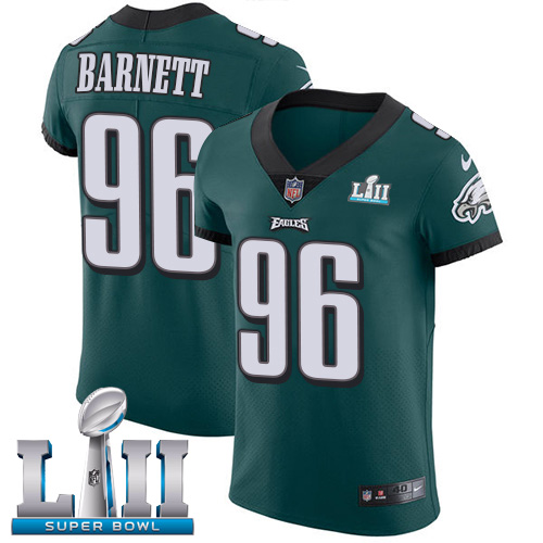 Nike Eagles #96 Derek Barnett Midnight Green Team Color Super Bowl LII Men's Stitched NFL Vapor Untouchable Elite Jersey Nike Eagles #96 Derek Barnett Midnight Green Team Color Super Bowl LII Men's Stitched NFL Vapor Untouchable Elite Jersey