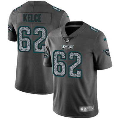 Nike Eagles #62 Jason Kelce Gray Static Men's NFL Vapor Untouchable Game Jersey