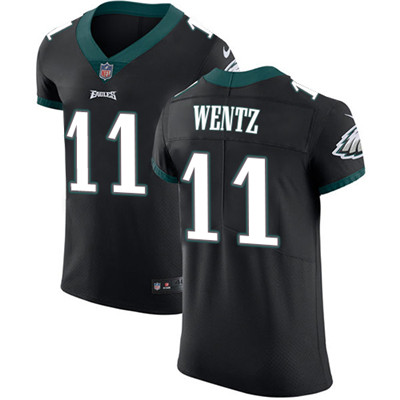 Nike Eagles #11 Carson Wentz Black Alternate Men's Stitched NFL Vapor Untouchable Elite Jersey Nike Eagles #11 Carson Wentz Black Alternate Men's Stitched NFL Vapor Untouchable Elite Jersey