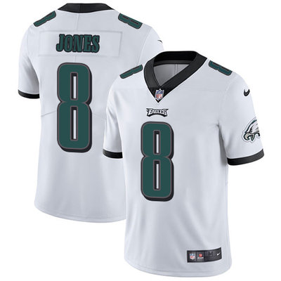 Nike Eagles #8 Donnie Jones White Men's Stitched NFL Vapor Untouchable Limited Jersey