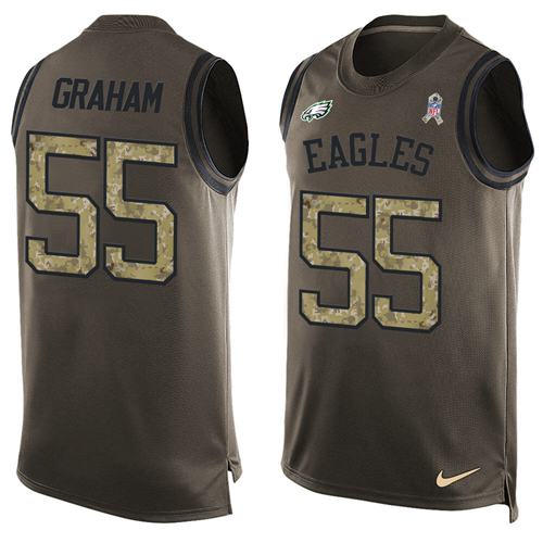 Nike Eagles #55 Brandon Graham Green Men's Stitched NFL Limited Salute To Service Tank Top Jersey Nike Eagles #55 Brandon Graham Green Men's Stitched NFL Limited Salute To Service Tank Top Jersey