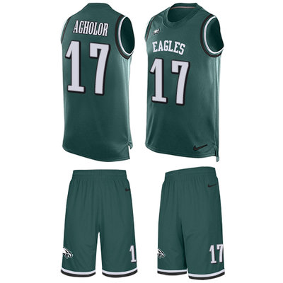 Nike Eagles #17 Nelson Agholor Midnight Green Team Color Men's Stitched NFL Limited Tank Top Suit Jersey Nike Eagles #17 Nelson Agholor Midnight Green Team Color Men's Stitched NFL Limited Tank Top Suit Jersey