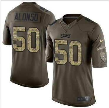 Nike Philadelphia Eagles #50 Kiko Alonso Green Men's Stitched NFL Limited Salute to Service Jersey