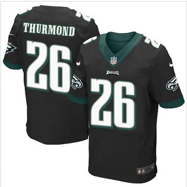 Nike Philadelphia Eagles #26 Walter Thurmond Black Alternate Men's Stitched NFL New Elite Jersey