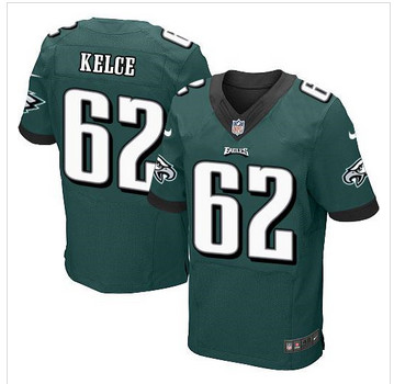 NEW Philadelphia Eagles #62 Jason Kelce Midnight Green Team Color Men's Stitched NFL New Elite Jersey