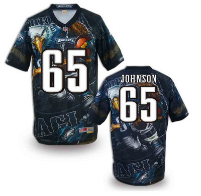 Philadelphia Eagles#65 Johnson Valuable elite jeryseys