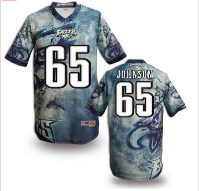 Philadelphia Eagles#65 Johnson Valuable elite jeryseys (2)