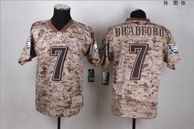 NEW Philadelphia Eagles #7 Sam Bradford Camo Men's NFL New Elite Jersey