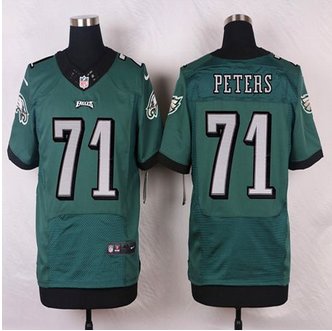 NEW Philadelphia Eagles #71 Jason Peters Midnight Green Team Color Men's Stitched NFL Elite jersey