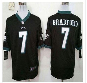 NEW Philadelphia Eagles #7 Sam Bradford Black Alternate Men's Stitched NFL Game Jersey