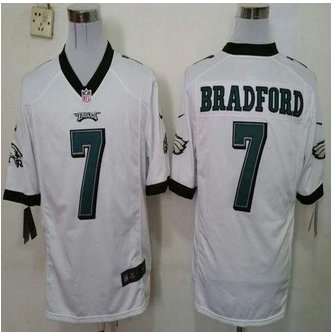 NEW Philadelphia Eagles #7 Sam Bradford White Men's Stitched NFL Game Jersey