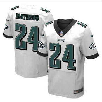 New Philadelphia Eagles #24 Ryan Mathews White Men's Stitched NFL New Elite Jersey