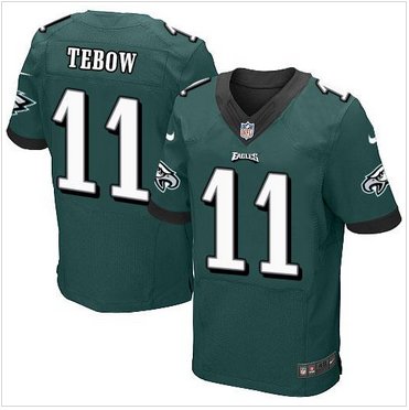 New Philadelphia Eagles #11 Tim Tebow Midnight Green Team Color Men's Stitched NFL New Elite jersey