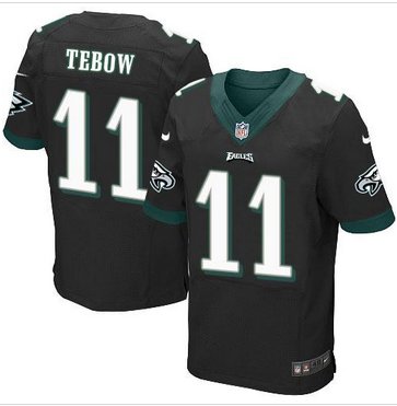 New Philadelphia Eagles #11 Tim Tebow Black Alternate Men's Stitched NFL New Elite Jersey