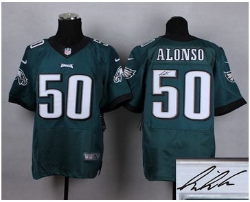 New Philadelphia Eagles #50 Kiko Alonso Midnight Green Team Color Men's Stitched NFL Elite