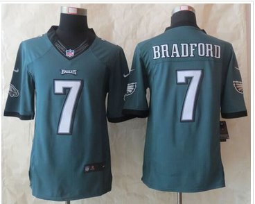 New Philadelphia Eagles #7 Sam Bradford Midnight Green Team Color Men's Stitched NFL New Limited Jersey