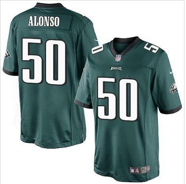 NEW Philadelphia Eagles #50 Kiko Alonso Midnight Green Team Color Men's Stitched NFL New Limited Jersey