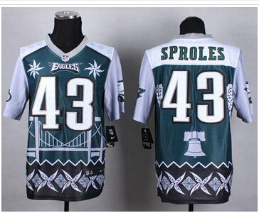 New Philadelphia Eagles #43 Darren Sproles Midnight Green NFL Elite Noble Fashion Jersey