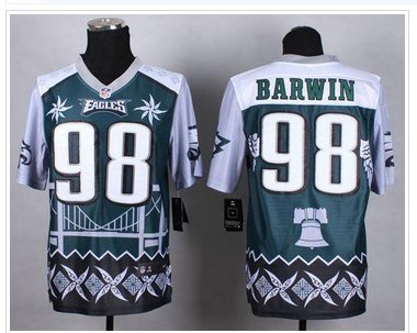 New Philadelphia Eagles #98 Connor Barwin Midnight Green NFL Elite Noble Fashion Jersey New Philadelphia Eagles #98 Connor Barwin Midnight Green NFL Elite Noble Fashion Jersey