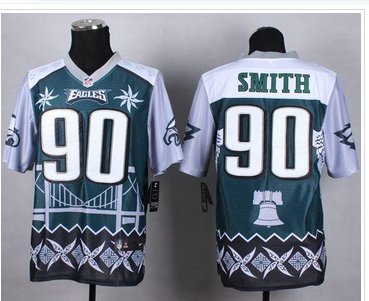 New Philadelphia Eagles #90 Marcus Smith Midnight Green NFL Elite Noble Fashion Jersey New Philadelphia Eagles #90 Marcus Smith Midnight Green NFL Elite Noble Fashion Jersey