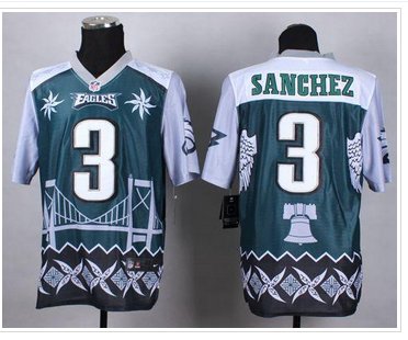 New Philadelphia Eagles #3 Mark Sanchez Midnight Green NFL Elite Noble Fashion Jersey New Philadelphia Eagles #3 Mark Sanchez Midnight Green NFL Elite Noble Fashion Jersey