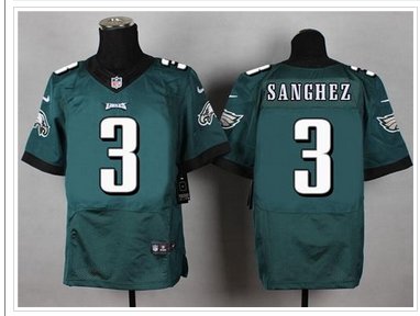 NEW Philadelphia Eagles #3 Mark Sanchez Midnight Green Team Color NFL New Elite Jersey